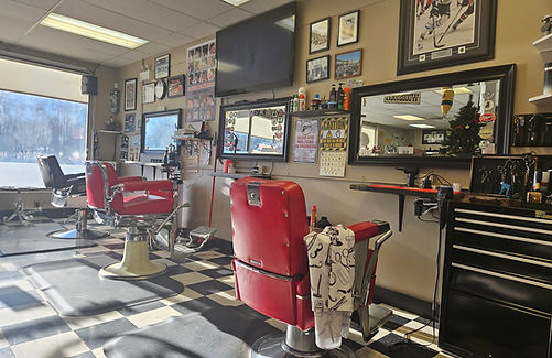 Esquire Barbershop barber chairs — Brandon, Manitoba